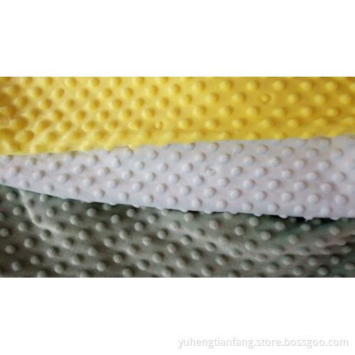100% Polyester Embossed Bubble Double Side Fleece Flannel Knitting Garment Fabric
